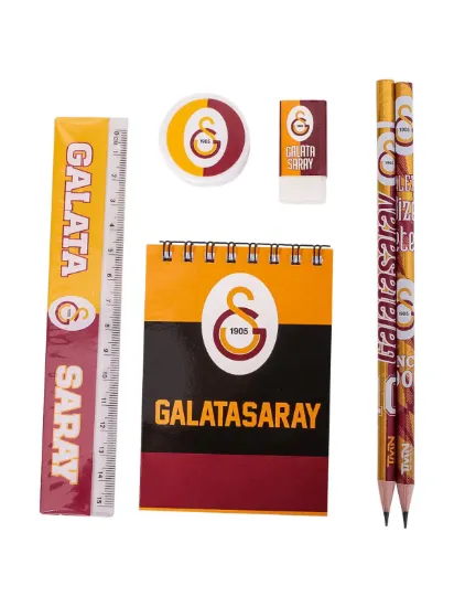 Image de Galatasaray Kurşun Kalem 5’li Kırtasiye Seti