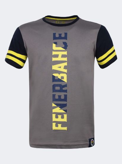 Image de Erkek Gri Tribün Dikey Fenerbahçe Tshirt