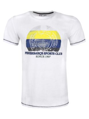 Image de Fenerbahçe Beyaz Erkek Tribün Sports Tshirt