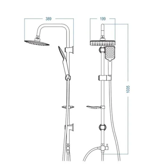 Image de Artema Fold S Lavabo+ Eviye + Banyo Bataryası + Duxxa Trend Tepe Duş Seti