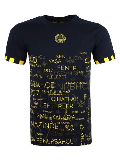 Image de Fenerbahçe Lacivert Tribün Marş Detaylı Erkek Tshirt