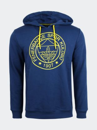 Image de Erkek Mavi Tribün Enjeksiyon Logo Sweatshirt