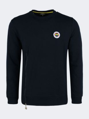 Image de Erkek Lacivert Tribün Fermuar Detaylı Sweatshirt