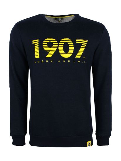 Image de Fenerbahçe Lacivert Tribün 1907'de Doğdu Aşkımız Erkek Sweatshirt