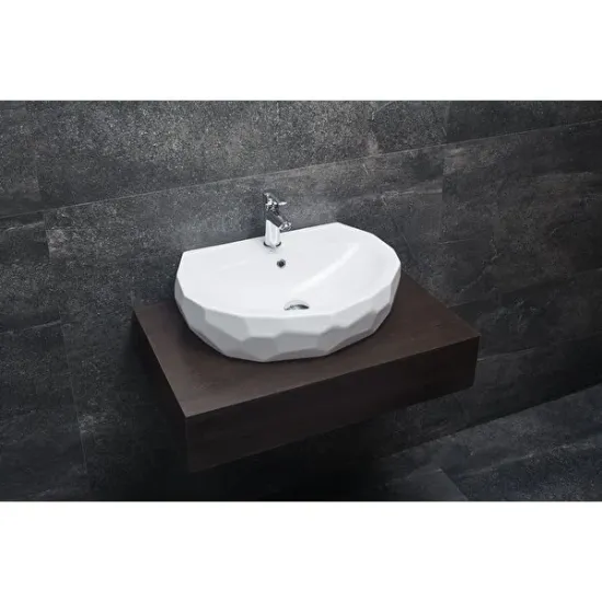 Image de Ege Vitrifiye Diamas Batarya Delikli Lavabo 60 Cm