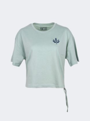 Image de Kadın Mint Trend Palamut Crop Tshirt