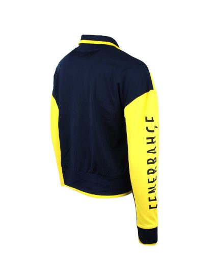 Image de Fenerbahçe Sarı Lacivert Trend Kadın Crop Sweatshirt