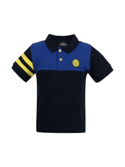 Image de Fenerbahçe Lacivert Tribün Tek Renk Logolu Polo Çocuk Tshirt