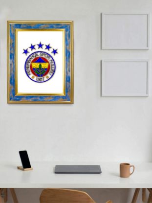 Image de Fenerbahçe 5 Yıldız Logo Mavi Filografi Tablo