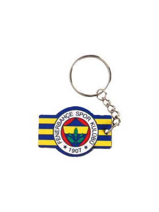 Image de Fenerbahçe Sarı Lacivert 6 Renk Logolu Çubuklu Ahşap Anahtarlık