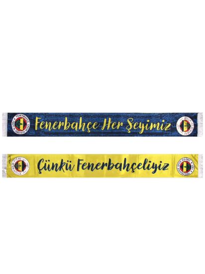 Image de Unisex Sarı Lacivert Çünkü Fenerbahçeliyiz Şal