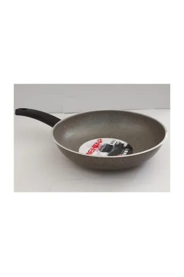 Image de Mehtap Granit Wok Tava28 Cm(büyük Boy Gri) Yanmaz-yapışmaz Yüzey