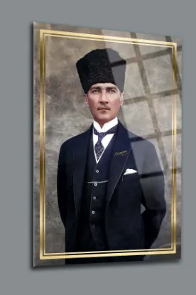 Image de SRD Concept Atatürk 102 Cam Tablo-atatürk Tablosu-türk Bayrağı Tablosu