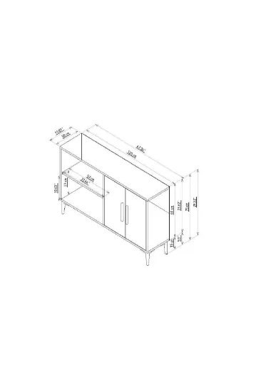 Image de Lavel 120cm Konsol, Tv Sehpası, Tv Ünitesi, Kahve Köşesi, Banyo Dolabı, Çok Amaçlı Dolap,Ayakkabılık