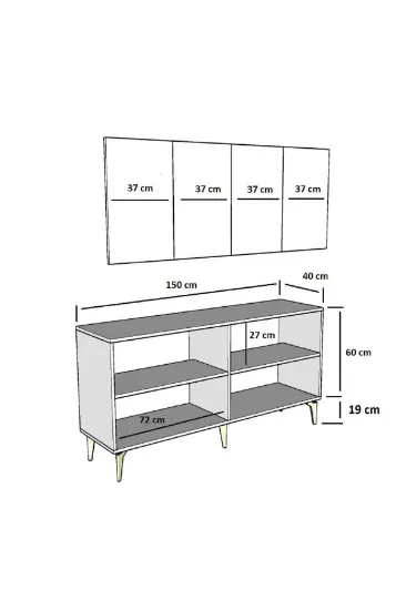 Image de YUMEDİ MODERN KONSOL BEYAZ-GÜMÜŞ