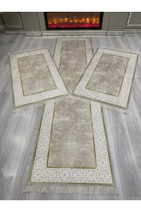 Image de ALLGELSİN Yatak Odası Halısı Seti 3 'lü Yatak Odası Halı Takımı 2 Adet 80x150 1 Adet 80x300 Cm Halı Seti