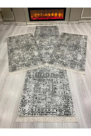 Image de ALLGELSİN Yatak Odası Halısı Seti 3 'lü Yatak Odası Halı Takımı 2 Adet 80x150 1 Adet 80x300 Cm Halı Seti