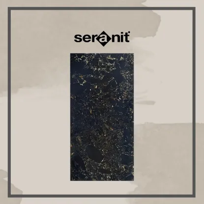 Image de Seranit 60x120 Crushed Marble Black Full Lappato (1.44 m2 Fiyatı)