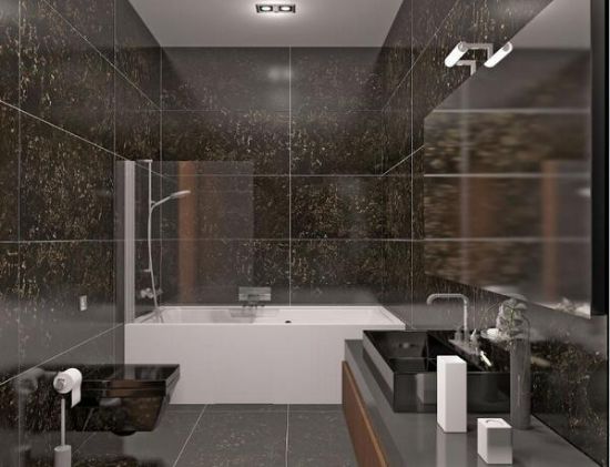 Image de Seranit 60x120 Crushed Marble Black Full Lappato (1.44 m2 Fiyatı)