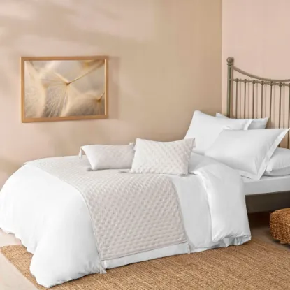 Image de Linens Gardenia Standart Yatak Runner Seti Taş