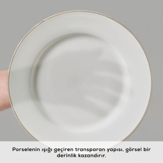 Image de Karaca Elegance Bone Lexi 56 Parça 12 Kişilik Yemek Takımı Gold