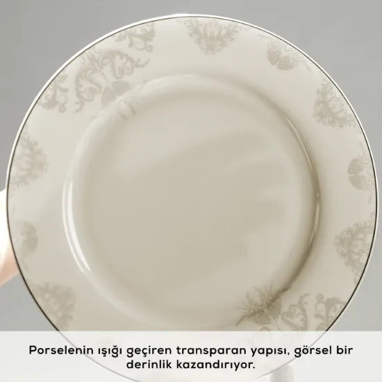 Image de Karaca Elegance Bone Siena 53 Parça 12 Kişilik Yemek Takımı Gold