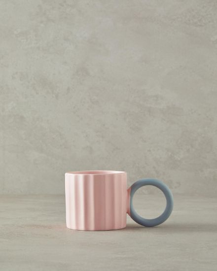 Image de Angled New Bone China Kupa Açık Pembe