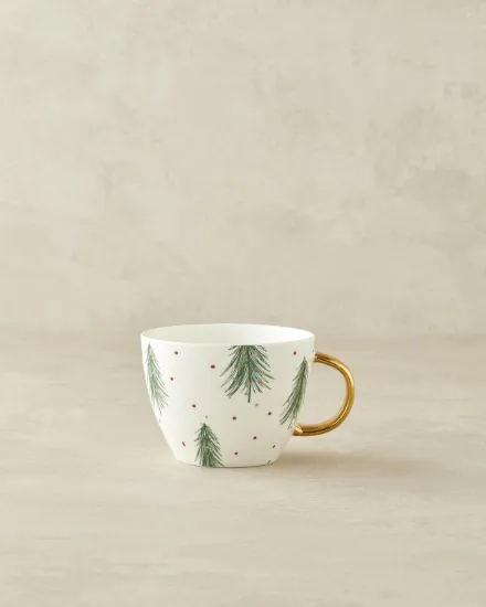 Image de Joyful Pine New Bone China Kupa 430 ml Kırmızı - Yeşil