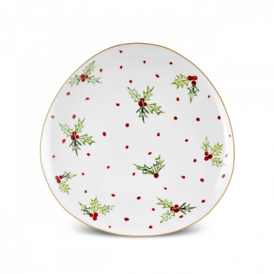 Image de Karaca New Year Yılbaşı Red Dot Pasta Tabağı 20,5 Cm