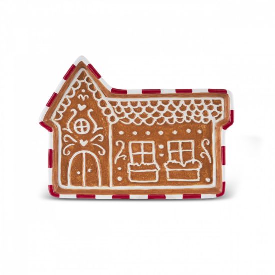 Image de Karaca New Year Yılbaşı Gingerbread Cottage House Servis Tabağı