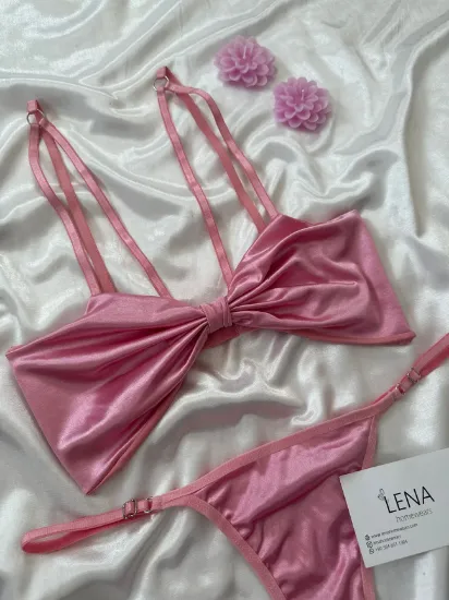 Image de Pembe Fiyonk Bralet Takımı