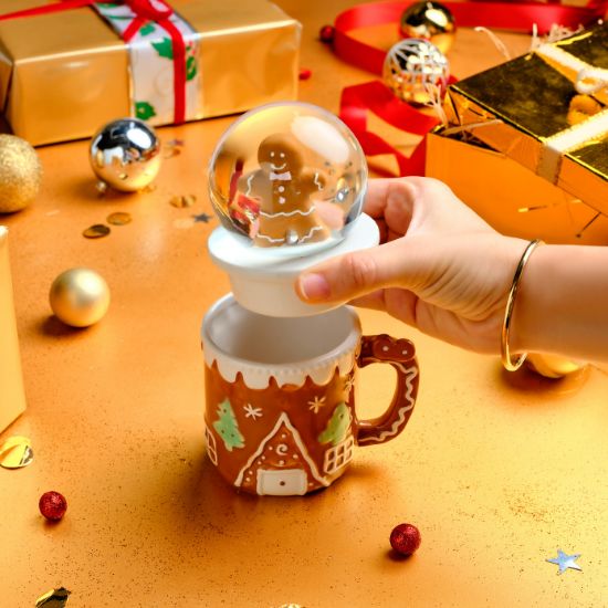 Image de Karaca New Year Yılbaşı Kar Küresi Gingerbread Kupa 340 Ml