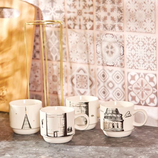 Image de Karaca X İst Collection Galata 4 Parça Standlı Mug Kupa